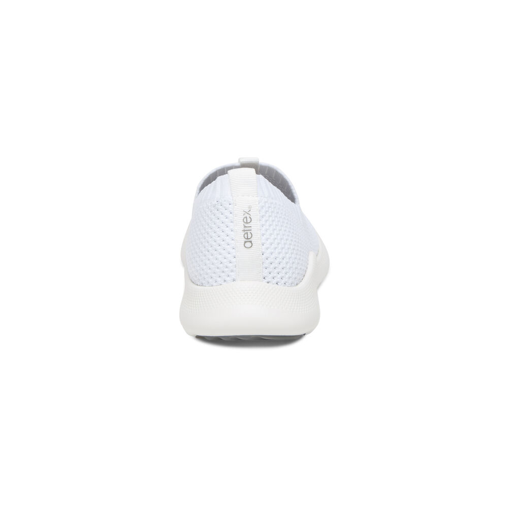 Aetrex Women's Angie Arch Support Sneakers - White | USA 0RGZQ0Y